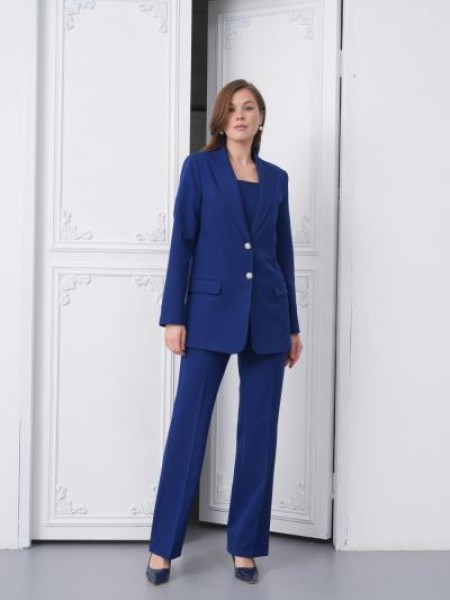 Lacivert Kadın Takım Elbise Modelleri