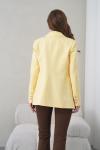 4 Düğmeli Kruvaze Kadın Ceket Limon