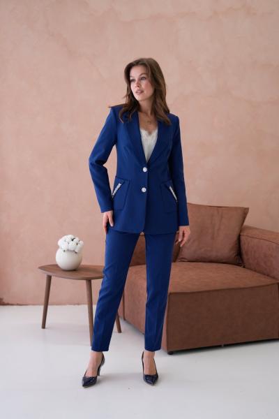 Cep Aksesuarlı Kadın Takım Elbise Lacivert