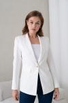 Gold Düğmeli Kadın Ceket Beyaz