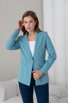 Gold Düğmeli Kadın Ceket Turkuaz
