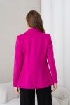 Gold Düğmeli Kadın Ceket Fuşya