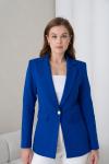Gold Düğmeli Kadın Ceket Saks Mavisi