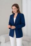 Gold Düğmeli Kadın Ceket Açık Lacivert
