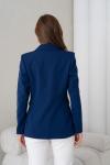 Gold Düğmeli Kadın Ceket Açık Lacivert