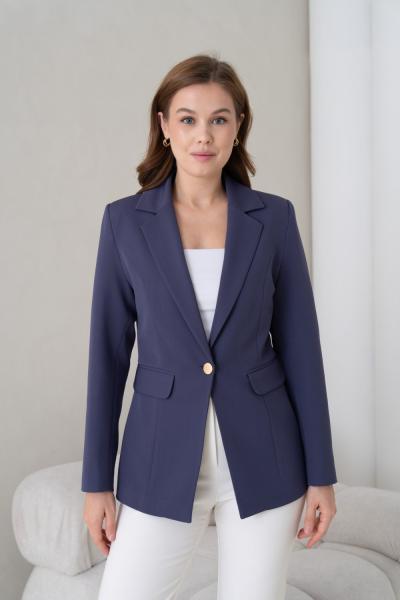 Gold Düğmeli Kadın Ceket Antrasit Gri