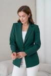 Gold Düğmeli Kadın Ceket Zümrüt Yeşili