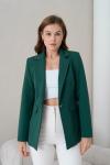 Gold Düğmeli Kadın Ceket Zümrüt Yeşili