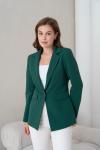 Gold Düğmeli Kadın Ceket Zümrüt Yeşili