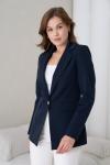Gold Düğmeli Kadın Ceket Koyu Lacivert