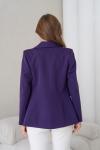 Gold Düğmeli Kadın Ceket Mor