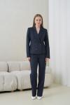 Kemik Düğmeli Kadın Takım Elbise Lacivert