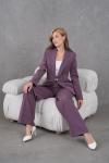 Şalyaka Toka Detay Kadın Takım Elbise Lila
