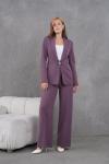 Şalyaka Toka Detay Kadın Takım Elbise Lila