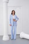 Tek Düğmeli Kadın Takım Elbise Bebe Mavisi