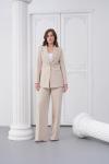 Tek Düğmeli Kadın Takım Elbise Bej