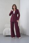 Tek Düğmeli Kadın Takım Elbise Bordo