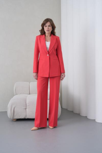 Tek Düğmeli Kadın Takım Elbise Nar Çiçeği