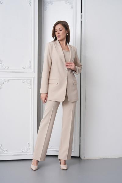 Tulumlu Kadın Takım Elbise Bej