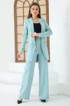 Zincirli Bol Paça Pantolon Mint Yeşili