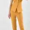 Çıtçıt Yelekli Takım Elbise Hardal Sarısı